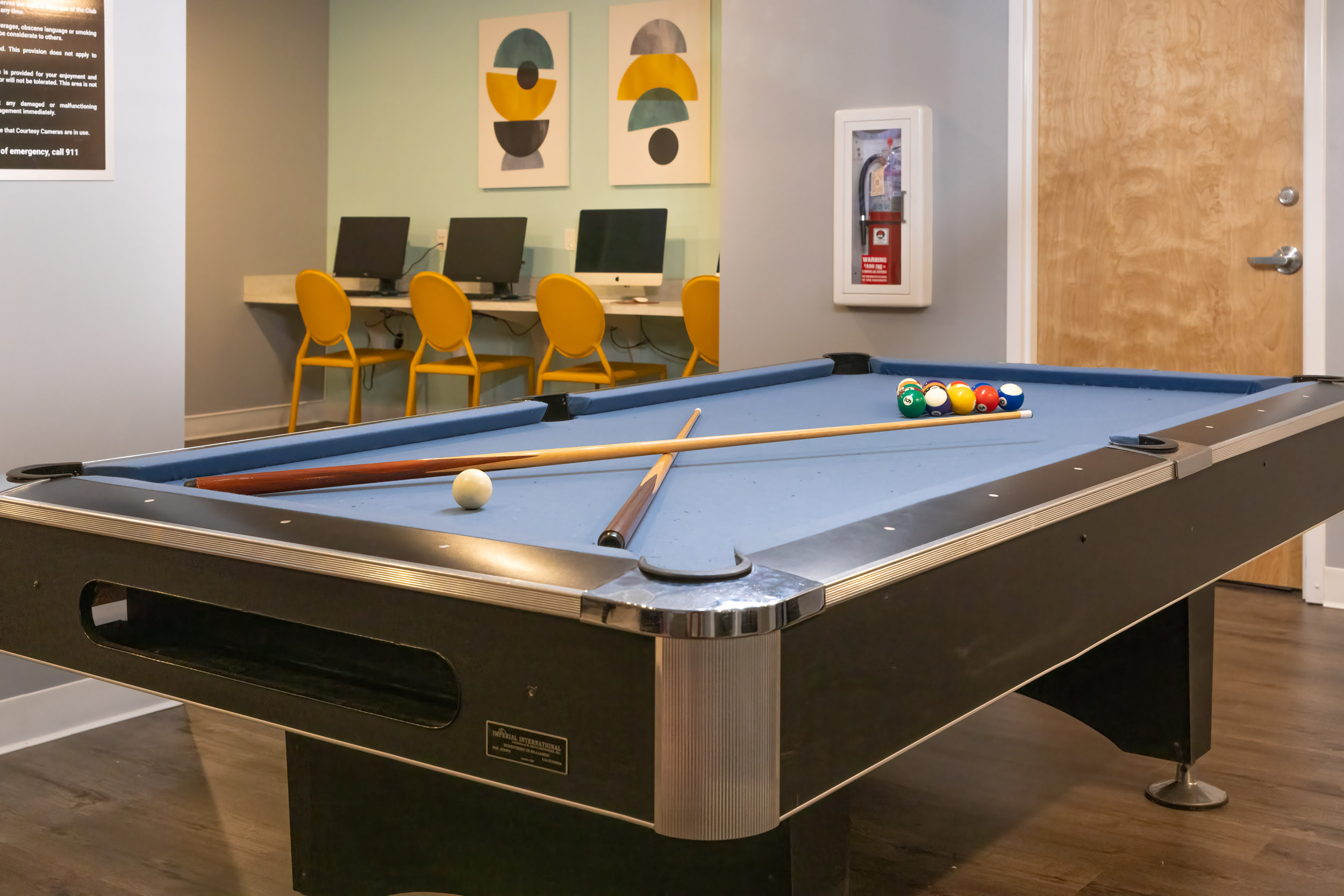 Pool table in the games room in The Pavilion on Berry